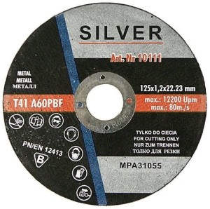 SILVER TARCZA DO METALU  125*1,0mm .