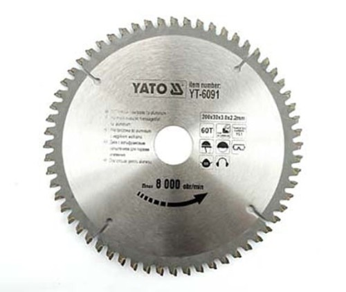 YATO PIŁA TARCZOWA DO ALUMINIUM 250x30mm 100-ZĘBÓW    6095