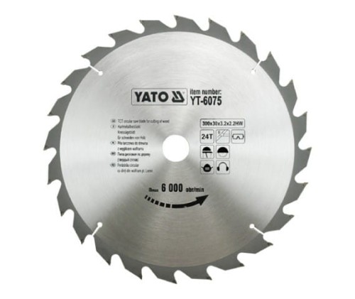 YATO PIŁA TARCZOWA WIDIOWA 300x30mm  24-ZĘBY 6075