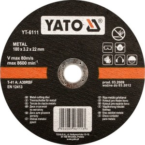 YATO TARCZA DO METALU 230*2,0*22     5927
