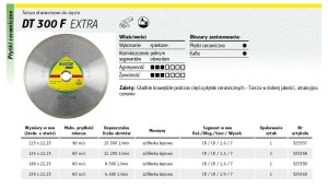 KLINGSPOR TARCZA DIAMENTOWA PEŁNA 125mm x 22,2mm   DT300F PŁYTKI, KAFLE CERAMICZNE.