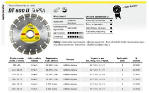 KLINGSPOR TARCZA DIAMENTOWA SEGMENTOWA 230mm x 2,6mm x 22,2mm   DT600U BETON ZBROJONY, KRÓTKI ZĄB(20mm).