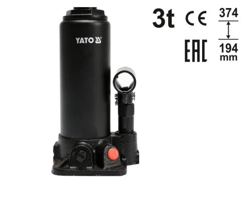 YATO DŹWIGNIK TŁOKOWY HYDRAULICZNY SŁUPKOWY  3T 194-374mm
