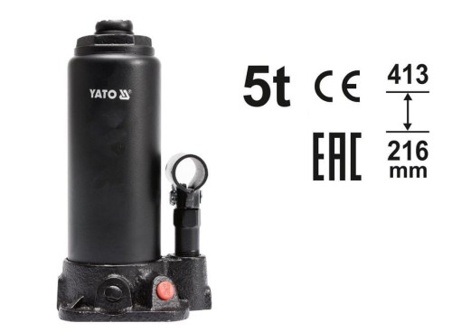 YATO DŹWIGNIK TŁOKOWY HYDRAULICZNY SŁUPKOWY  5T, 216 - 413mm