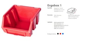 PATROL ERGOBOX 1 CZERWONY 116 x 112 x 75