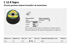 KLINGSPOR ŚCIERNICA SZLIFIERSKA 110*55*22 C16R Supra..