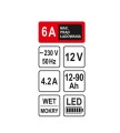 STHOR PROSTOWNIK 12V 6A 90Ah LED