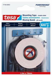 TESA TAŚMA DWUSTRONNA POWERBOND 5m x 19mm  DO PŁYTEK