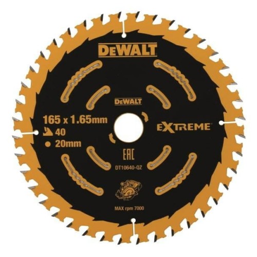 DEWALT PIŁA TARCZ.165x20mmx40z