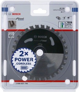 BOSCH PIŁA TARCZOWA STANDARD STAL 136x15,875x30z ACCU