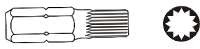 JS.KOŃCÓWKA SPLINE  M14x30mm 6-kąt.10mm