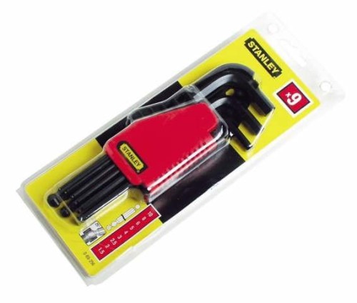 STANLEY KLUCZE IMBUSOWE  9 elem. Z KULKĄ  1,5 - 10mm
