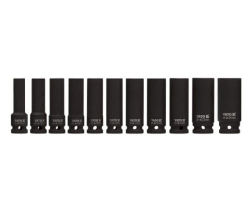 YATO NASADKI UDAROWE DŁUGIE 1/2" 11 elem. 10-24mm 1054