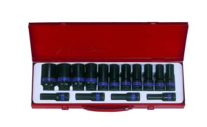 KING TONY ZESTAW NASADEK UDAROWYCH DŁ.1/2" 15cz. 10-32mm 10, 11, 12, 13, 14, 15, 16, 17, 19, 21, 22, 24, 27, 30, 32mm