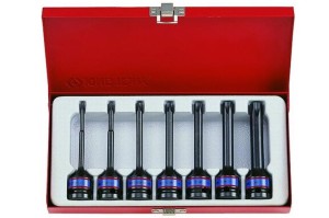 KING TONY ZESTAW NASADEK UDAROWYCH 1/2"  7cz.DŁ.TORX T25-T60 T25,T30,T40,T45,T50,T55,T60, KASETA