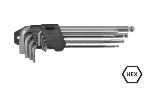 AWTOOLS KLUCZE IMBUSOWE HEX /1,5-10,0mm/ 9szt. KULA DŁUGIE