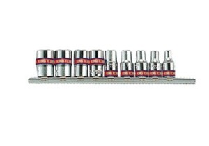 KING TONY ZESTAW  NASADEK IMBUSOWYCH 1/4" 9cz. 5/32"-1/2" CHROM ...