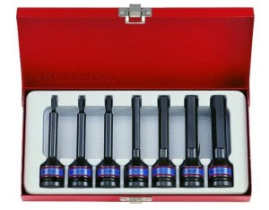 KING TONY ZESTAW NASADEK UDAROWYCH HEX 1/2"  7cz.  4-14mm DŁUGIE 4, 5, 6, 8, 10, 12, 14