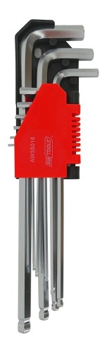 AWTOOLS KLUCZE  IMBUSOWE BLACK LINE 9szt/KULA