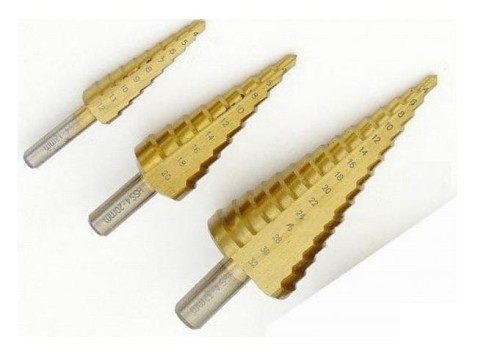 WIERTŁO STOPNIOWE KOMPLET 3szt. 4-32mm