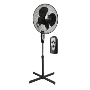 VOLTENO WENTYLATOR PODŁOGOWY CZARNY+ PILOT 40cm PODSTAWA KRZYŻAK