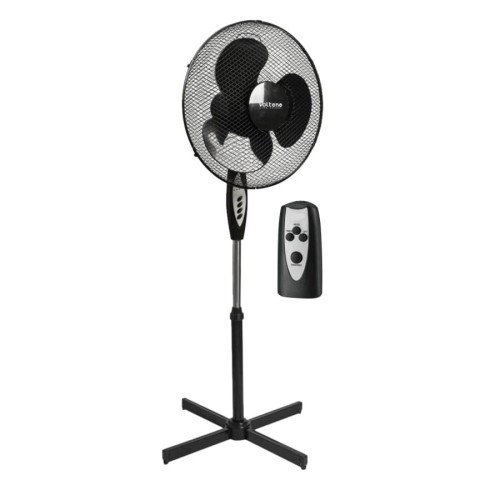 WENTYLATOR PODŁOGOWY CZARNY+PILOT 40cm