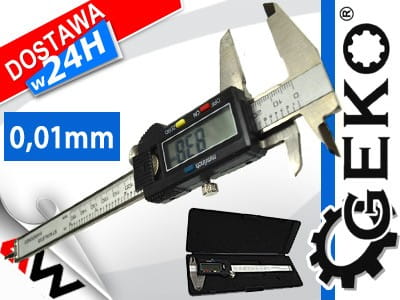 SUWMIARKA ELEKTRONICZNA 150mm 0,01mm W PLASTIKOWYM PUDEŁKU  /GEKO