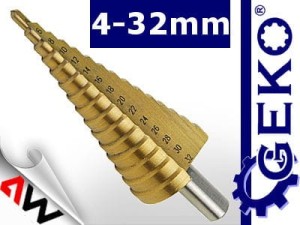 WIERTŁO STOŻKOWE  4-32mm /GEKO