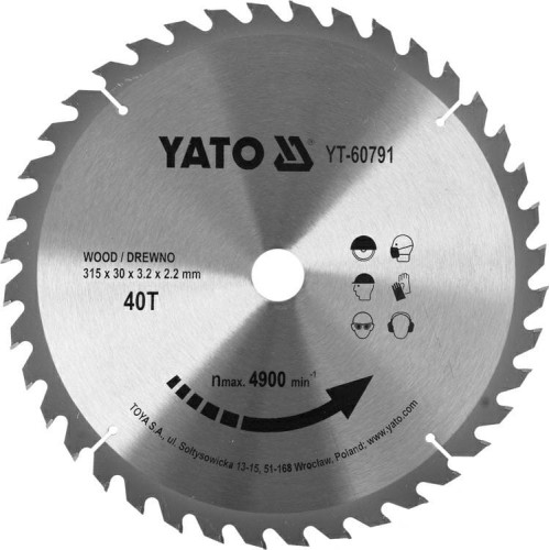 YATO PIŁA TARCZ.WID. 315*40*30    60791
