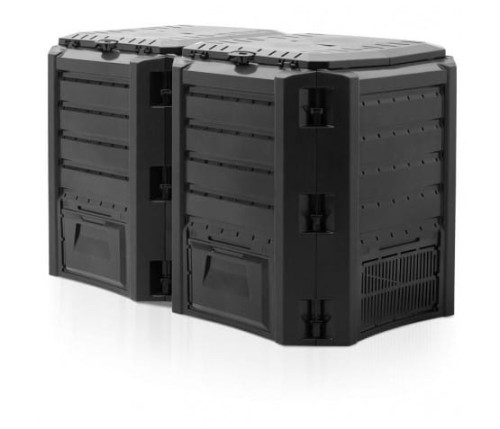 PROSPERPLAST KOMPOSTOWNIK  800L CZARNY MODULE 2-SEGMENTY 1350 x 719 x 826mm