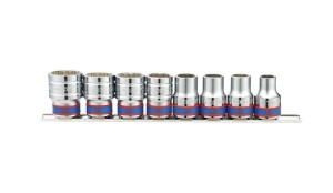 KING TONY ZESTAW NASADEK 1/2"  8cz. KRÓTKIE 12K. 10, 12, 13, 14, 17, 19, 21, 22 mm.
