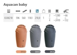 PP.POJEMNIK NA DESZCZÓWKĘ 210L CEGŁA AQUACAN BABY