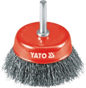 YATO SZCZOTKA DOCZOŁOWA Z TRZPIENIEM  75mm INOX