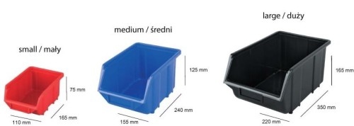 ECOBOX ŚREDNI NIEBIESKI 155x240x125mm