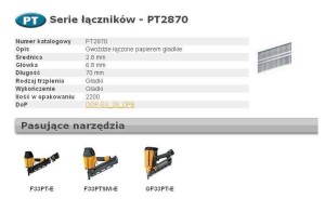 BOSTITCH GWOŹDZIE PT 33` 70mm