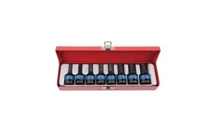 KING TONY ZESTAW NASADEK UDAROWYCH HEX 1/2"  8cz.  5-19mm H5,H6,H8,H10,H12,H14,H17,H19