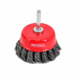 AWTOOLS SZCZOTKA DOCZOŁOWA TRZPIENIOWA  75mm DRUT SKRĘCANY