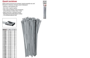 YATO OPASKA METALOWE SAMOZACISKOWE 4,6*300 /100szt ... /STAL NIERDZEWNA