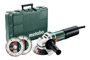 METABO.SZLIFIERKA KĄT.125 /WEQ 1400-125 1400W ELEKTRONIKA +2 TARCZE DIAMENTOWE WALIZKA