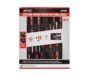 AWTOOLS ZESTAW WKRĘTAKÓW DO POBIJANIA 12szt.