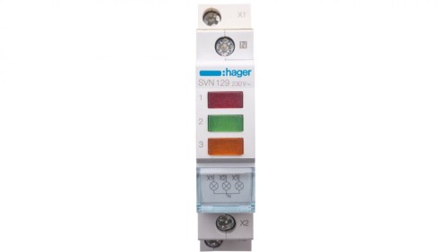 Lampka modułowa 3-fazowa czerwony/zielony/pomarańczowy 230-400V AC SVN129