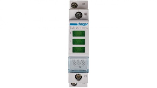 Lampka modułowa 3-fazowa zielona 230-400V AC SVN221