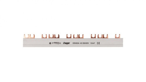 Szyna łączeniowa 3P 63A 10mm2 widełkowa (12 mod.) KDN363A