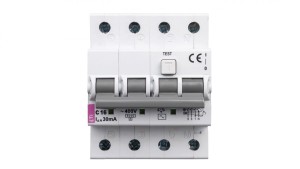 Wyłącznik różnicowo-nadprądowy 4P 16A C 0,03A typ AC KZS-4M 002174024
