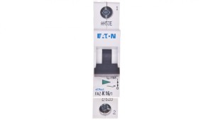 Wyłącznik nadprądowy 1P K 16A 15kA AC FAZ K16/1 278599