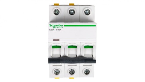 Wyłącznik nadprądowy 3P B 10A 6kA AC iC60N-B10-3 A9F03310