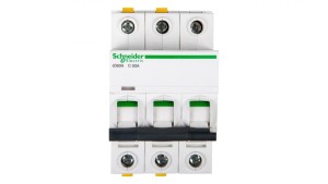 Wyłącznik nadprądowy 3P C 50A 6kA AC iC60N-C50-3 Acti9 A9F04350