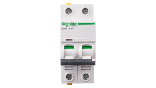 Wyłącznik nadprądowy 2P B 6A 6kA AC iC60N-B6-2 A9F03206