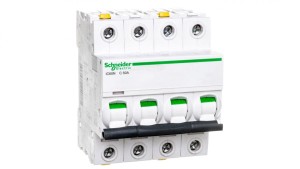 Wyłącznik nadprądowy 4P C 50A 6kA AC iC60N-C50-4 Acti9 A9F04450