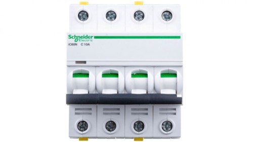 Wyłącznik nadprądowy 4P C 10A 6kA AC iC60N-C10-4 A9F04410